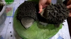Ёжики из цемента своими руками