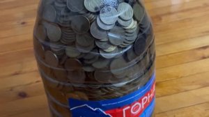 10 рублевые Монеты 6литров! Сколько денег? Сколько кг?