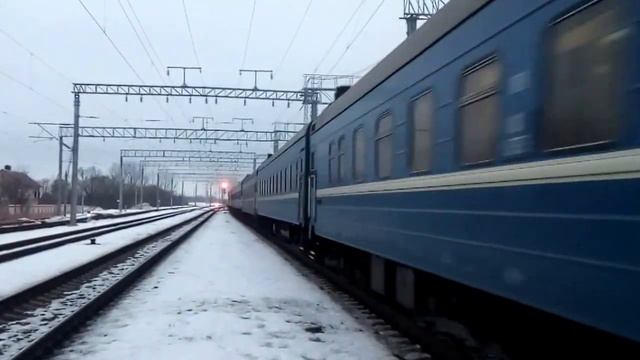 Тепловоз ТЭП70БС-111 с поездом №614 Солигорск - Могилев смотреть онлайн