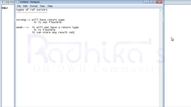 PL/SQL: Ref cursor Types смотреть онлайн
