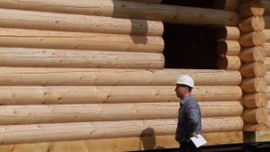 Деревянный дом из оцилиндрованного бревна 28 см через год. Бревенчатый дом под усадку и усушку.