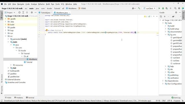 №3 Java + Minecraft. Создание предмета. Forge 1.16.3.  Мод с нуля | Пишем моды | #Java  |#Minecraft