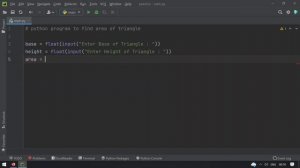 Write a Python program that will accept the base and height of a triangle and compute the area