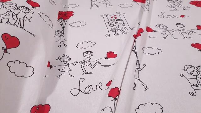 Ткань Поплин 150 см рис. 20493-1 Любовь-Морковь (основа) смотреть онлайн