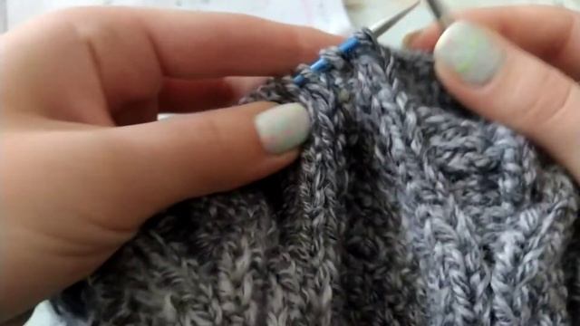 Мужская шапка красивым узором (часть 2)