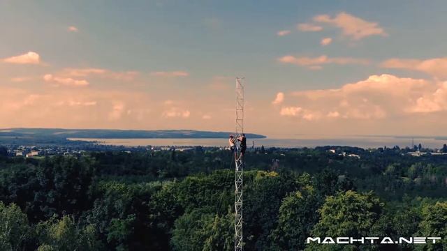 Мачта алюминиевая трехгранная M440FL 36 метров в г.Канев. FM Радиостанция МАГНИТ смотреть онлайн