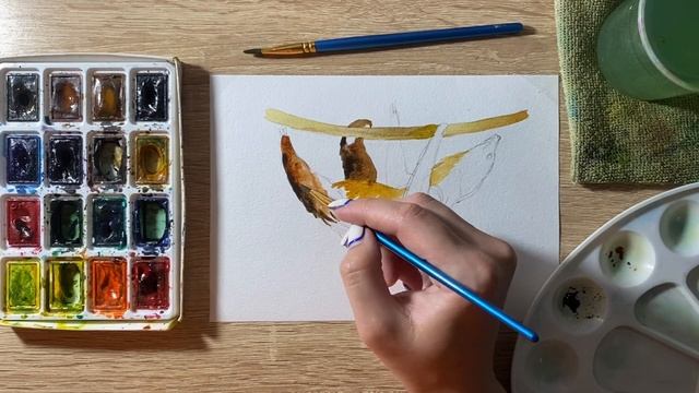 Как нарисовать ленивца карандашом и акварелью начинающим | Рисунок для детей смотреть онлайн