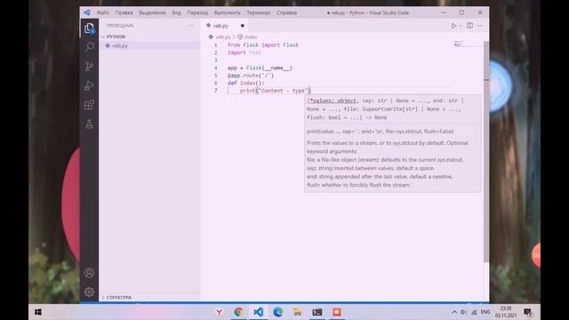 Веб сайт на PYTHON смотреть онлайн