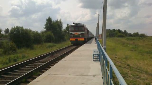 ТЭП60-0593 с поездом №372Л Черновцы-Могилёв. смотреть онлайн