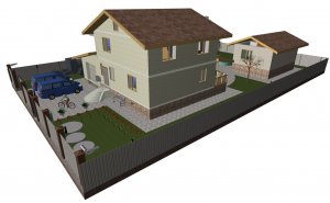 4. 2024-06-21 - Двухэтажник + отдельностоящая баня на участок 10 соток