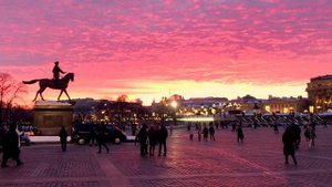 Вечерняя Москва. ?Манежная площадь. Волшебный закат.