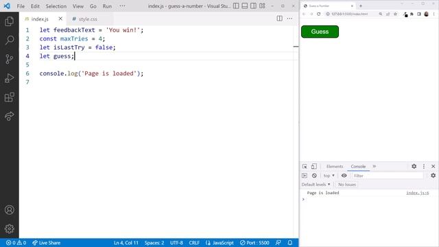 JavaScript Variables (Clip 7): Gentle Introduction to JavaScript