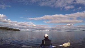 из Пуломы в Энгозеро, закат на острове  Лопарский...