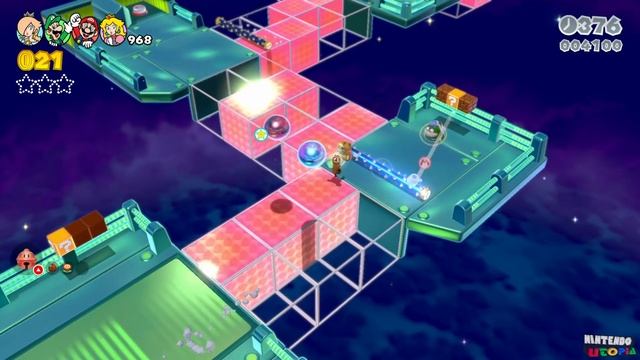 Super Mario 3D World for Switch ᴴᴰ | World Flower (All Green Stars & Stamps) 4-Player with Rosalina смотреть онлайн