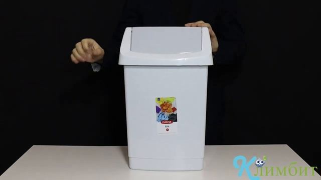 175918, Корзина для мусора CURVER CLICK-IT 25L _ мраморная __ Климбит смотреть онлайн