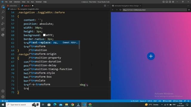How To Make Beautiful Animated Navigation Bar using HTML CSS & JavaScript | Design Navigation Menu