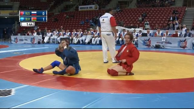 SAMBO WOMAN WC 2016 52kg KHARITONOVA ANNA RUS ZHARSKAYA MARYNA BLR смотреть онлайн