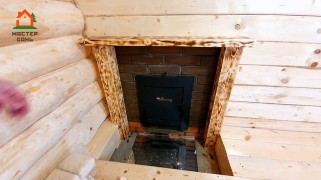 ОЧЕНЬ КРАСИВАЯ БАНЯ ИЗ СРУБА! (4х6) с террасой! ОБЗОР!