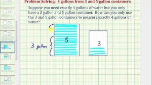 Obtain Exactly 4 Gallons Using a 3 Gallon and 5 Gallon Container