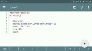 Write a program for change Lower case letters to Upper case letters