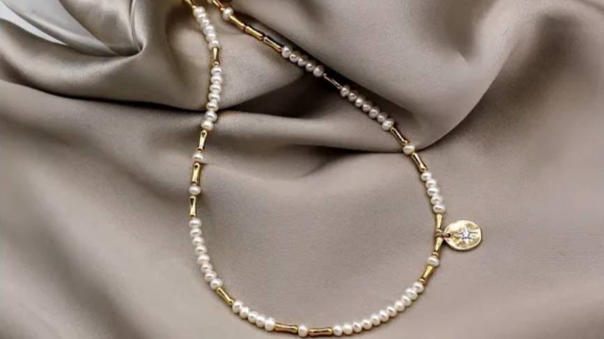 Чокер из натурального жемчуга. Мастер-класс. Легко и быстро!