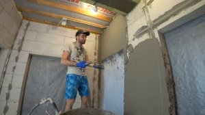 Результат потрясает: ГИПСОВАЯ ШТУКАТУРКА ХОППЕР-КОВШОМ ⭕️ Сравнение гипсовой и цементной штукатурок