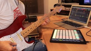 Novation Launchpad X & Ableton Live Guitar Looping Jam - First Try!