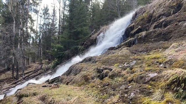 Водопад Онненкоски в Импилахти. смотреть онлайн