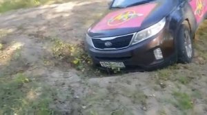 КИА Соренто, диагональное вывешивание