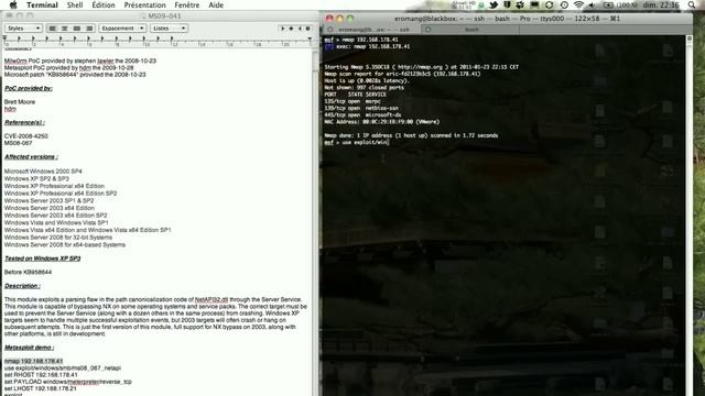 MS08-067 : Microsoft Server Service Relative Path Stack Corruption смотреть онлайн