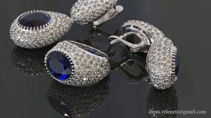 Video Render of Jewelry Set with Diamonds and Sapphires 