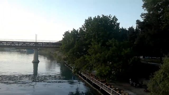 Mingechevir-Мингечаур - Вид набережной с моста смотреть онлайн