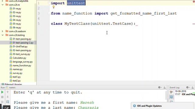 unittest in python