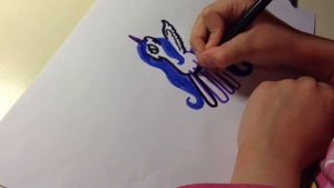 Как нарисовать пони принцессу Луну!