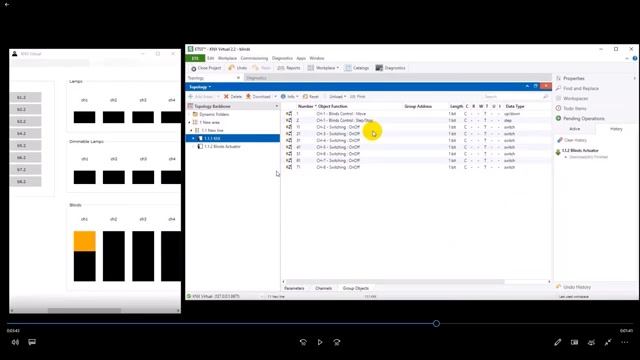KNX Basics (blinds) with KNX Virtual