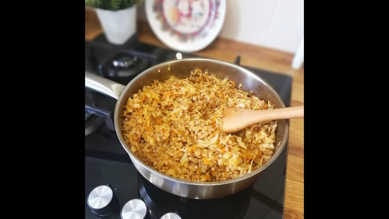 Отличное постное блюдо Капуста с гречкой