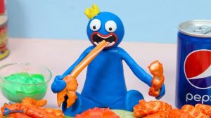 ASMR Mukbang | Black Pink Food With Rainbow Friend & The Spot | Lina Tik ASMR Mukbang