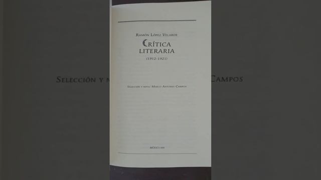 Crítica literaria Ramón López Velarde IZC-UAZ #booktube #literatura #libros #poesía #filosofía