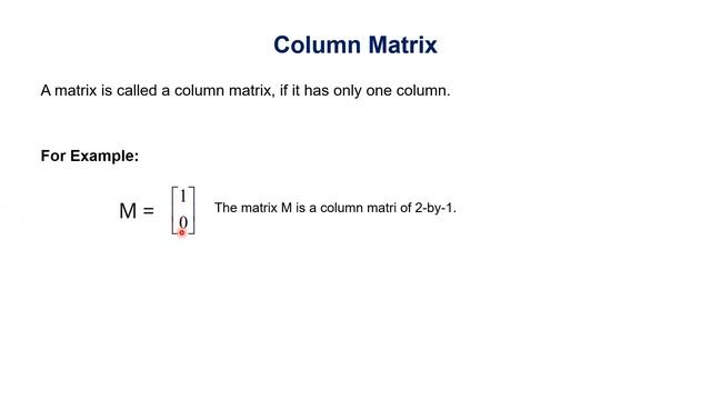 Row Matrix and Column Matrix смотреть онлайн