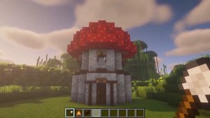 ГРИБНОЙ ДОМ В МАЙНКРАФТ #майнкрафт #какпостроить #туториал