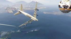 Airplane Boeing 747 400 very beautiful flight Flight GTA 5 Ep 40