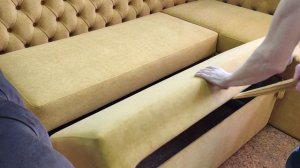 Диван угловой на кухню (кухонный) со спальным местом и ящиком