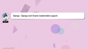 Django : Django and Oracle nested table support