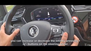 How to set speed limit on VW Touran 2021