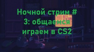 Ночной стрим #3: общаемся играем в CS2