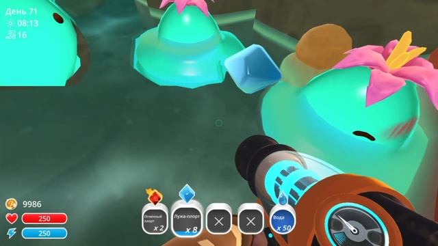 электро слаймы и кристально саблезубые слаймы в игре Slime Rancher смотреть онлайн