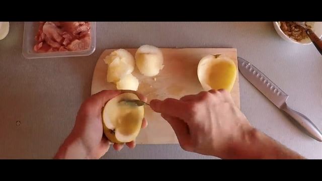 Медовые запеченные груши со свининой. смотреть онлайн