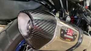 Suzuki V-Strom DL1000 XT Stock Exhaust to Yoshimura R77 Exhaust comparison