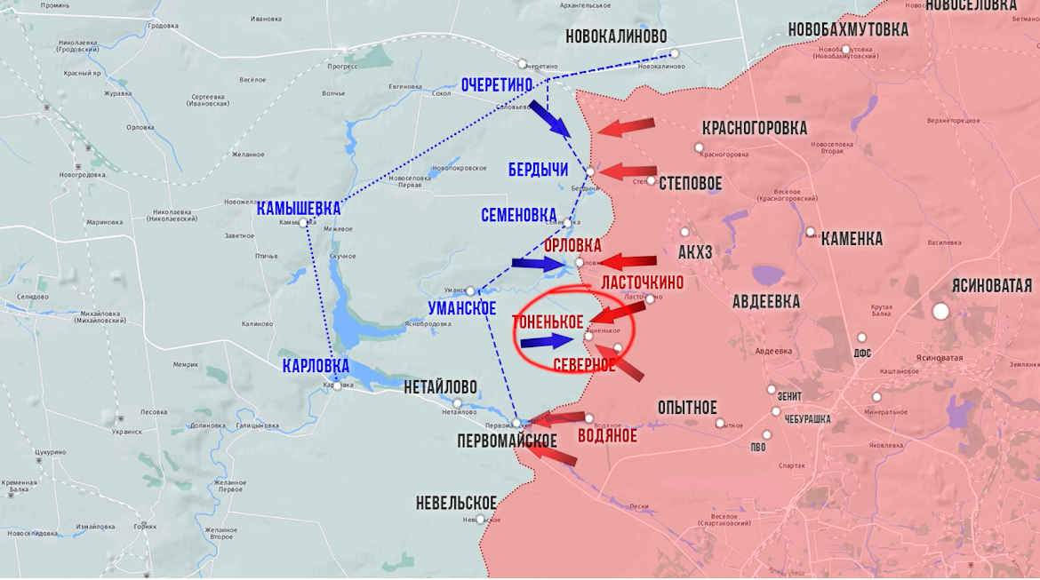 Карта боев сегодня