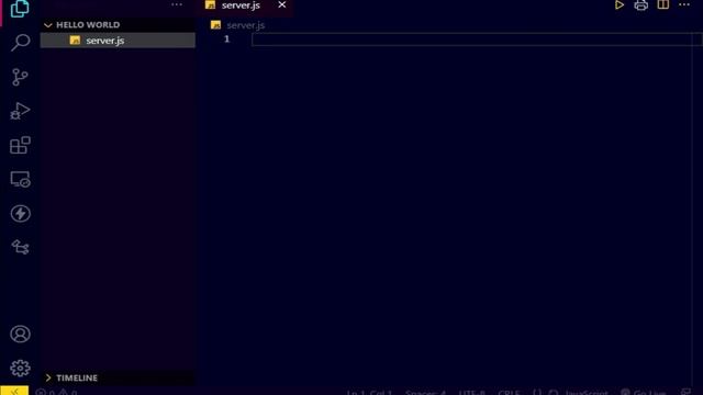 03. Hello World Program Using Nodejs